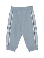 Baby's & Little Boy's Check Trim Joggers