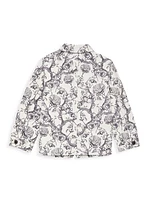 Little Boy's & Boy's Brayden Floral Print Denim Jacket