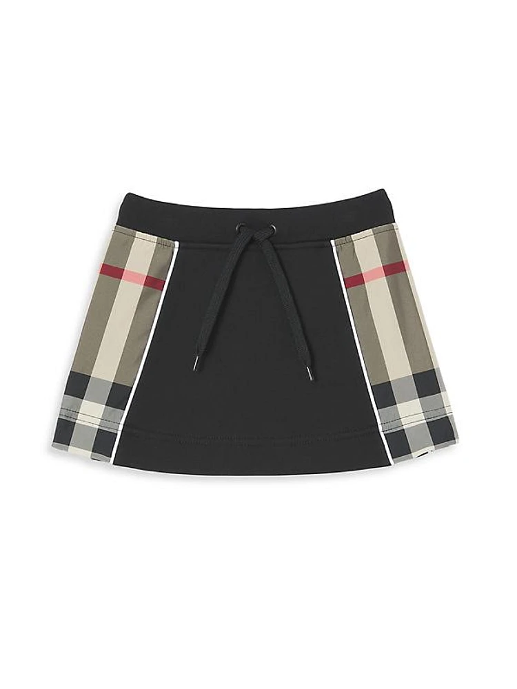 Baby's & Little Girl's Mini Check Trim Skirt