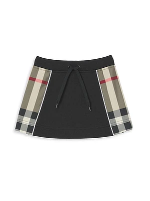 Baby's & Little Girl's Mini Check Trim Skirt