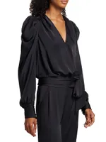 Pauline Wrap-Front Blouse