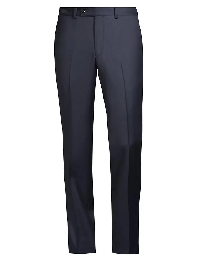 Wool Sharkskin Trousers