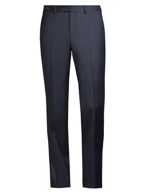 Wool Sharkskin Trousers