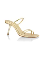 Lydia Metallic Leather Strappy Sandals