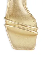 Lydia Metallic Leather Strappy Sandals