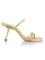 Lydia Metallic Leather Strappy Sandals