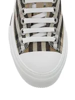 Jack Plaid Cotton Logo Sneakers