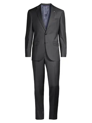 Wool Sharkskin Suit