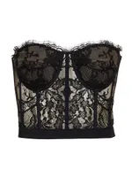 Strapless Lace Crop Bustier