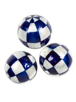 Royal Check Capiz 3-Piece Ball Set