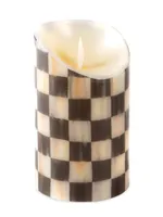 Courtly Check Faux Pillar Candle