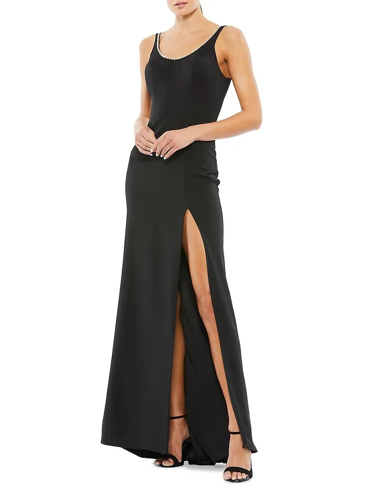 Ieena Embellished Scoopneck Sheath Gown