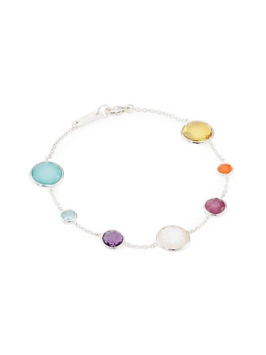 Lollipop Sterling Silver & 7-Stone Chain Bracelet