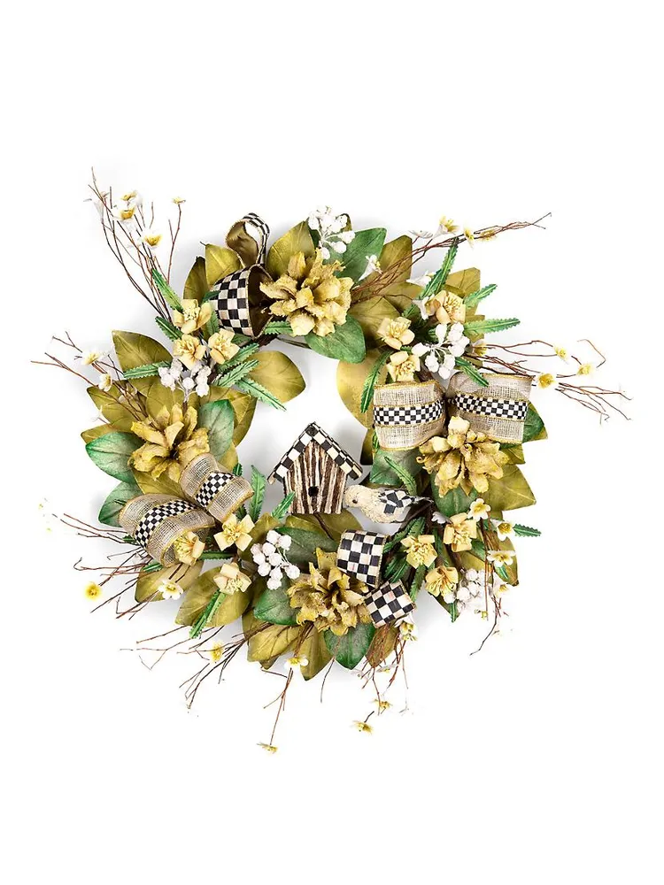 Aviary Faux Flower Wreath