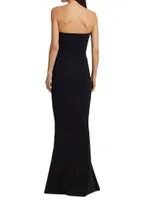 Hebe Strapless Ruffle Gown