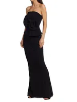 Hebe Strapless Ruffle Gown