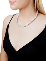 14K Yellow Gold & 8.5-9MM Akoya Pearl Necklace