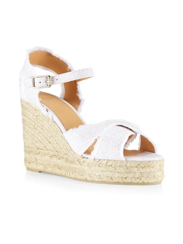 Bromelia Canvas Wedge Sandals