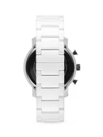 Chrono Ceramic White Bracelet Watch