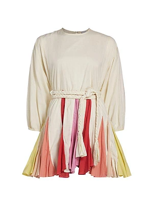 Ella Colorblock Pleat Minidress