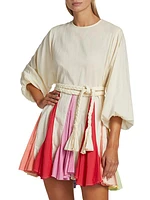 Ella Colorblock Pleat Minidress