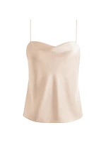 Harmon Draped Satin Tank Top