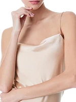 Harmon Draped Satin Tank Top