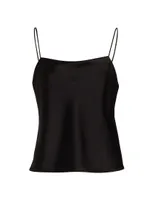 Harmon Draped Satin Tank Top