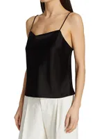 Harmon Draped Satin Tank Top