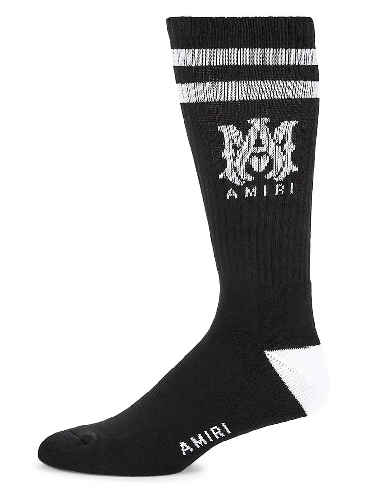 Ribbed Logo Sport Socks