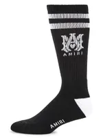 Ribbed Logo Sport Socks