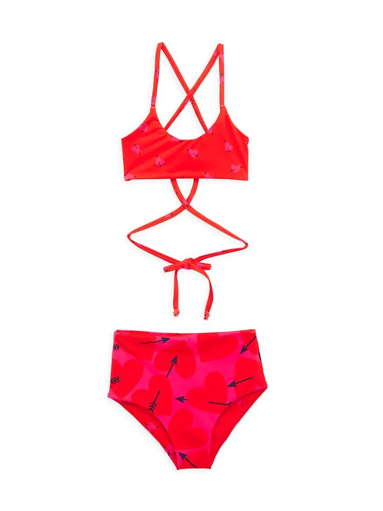 Little Girl's & Be Mine 2-Piece Bikini