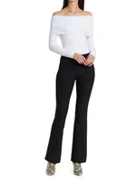 Simone Mid-Rise Flare Pants