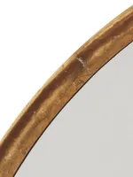 Refined Round Gold Leaf Mirror