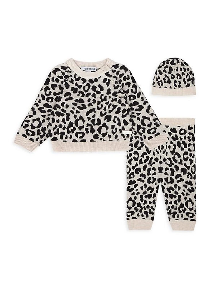 Baby Girl's Layla 3-Piece Sweather, Legging & Beanie Set