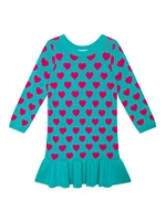 Little Girl's & Queen Of Hearts Sweater Dress