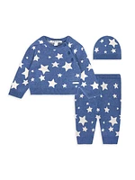 Baby Girl's Galaxy 3-Piece Sweater, Legging & Beanie Set