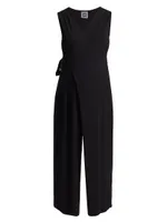 Francesca Sleeveless Wide-Leg Maternity Wrap Jumpsuit