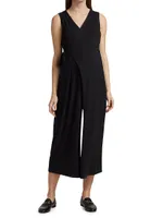 Francesca Sleeveless Wide-Leg Maternity Wrap Jumpsuit