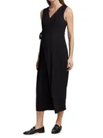 Francesca Sleeveless Wide-Leg Maternity Wrap Jumpsuit