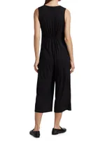 Francesca Sleeveless Wide-Leg Maternity Wrap Jumpsuit