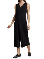 Francesca Sleeveless Wide-Leg Maternity Wrap Jumpsuit