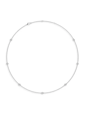 14K Gold & -Diamond Station Necklace/0.70-2.10 TCW