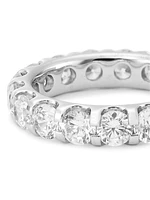 14K White Gold & 5 TCW Diamond Eternity Band