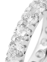 14K White Gold & 5 TCW Diamond Eternity Band