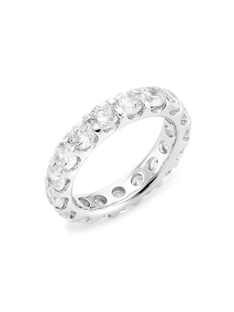 14K White Gold & 5 TCW Diamond Eternity Band