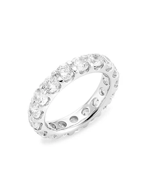 14K White Gold & 5 TCW Diamond Eternity Band