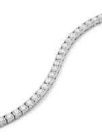 14K White Gold & 12 TCW Diamond Tennis Bracelet