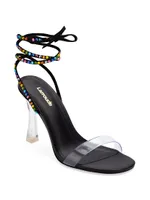 Disco Gloria Embellished Wrap Sandals