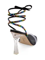 Disco Gloria Embellished Wrap Sandals